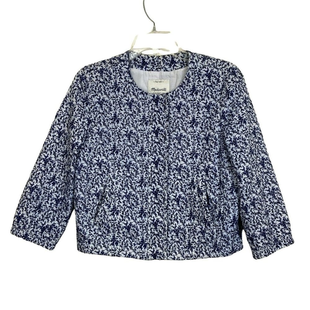 MADEWELL Women's  Floral Print Zip/Snap Button Closure Jacket S